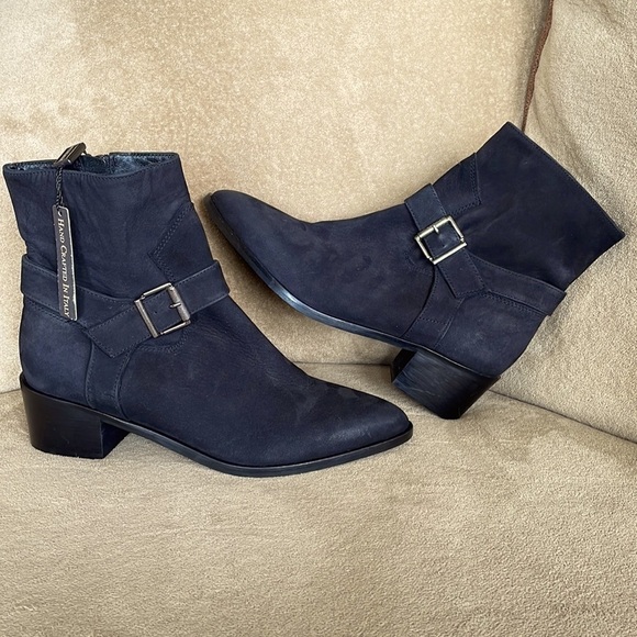 Brand New Avellini Genuine Leather Black Heeled Zipper Ankle Boots Made in Italy - Picture 15 of 15